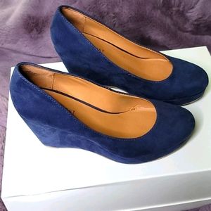 Nine West Blue Wedge 💙 US size 6.5